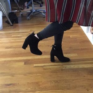 Black Suede Booties